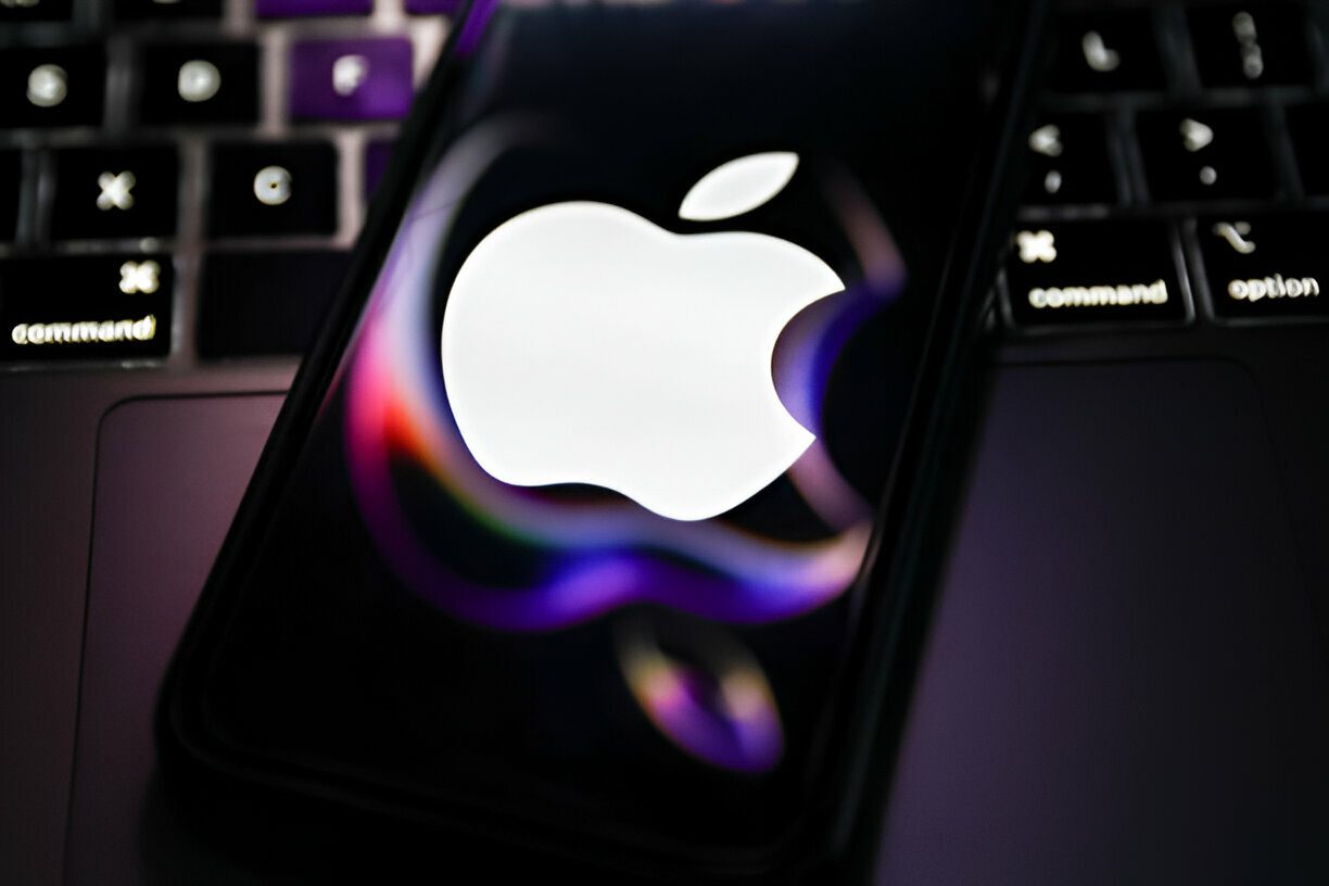 Apple Logo Displayed On An Iphone